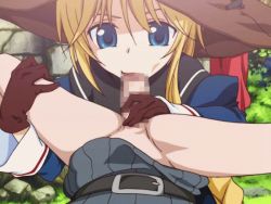  1boy 1girl :&gt;= animated animated_gif belt blonde_hair blue_eyes blush bottomless censored kodomo_doushi clothed_sex crowne_(shirokuro) deepthroat fellatio gloves hat hetero katei_saien_(kate_sai) loli looping_animation nion_(shirokuro) oral penis pointless_censoring shirokuro_tsuketeyotsu shota 