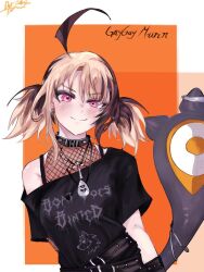  1girl boat_goes_binted gigi_murin goth_fashion hololive solo tagme virtual_youtuber 