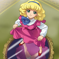 alpen_rose hairband haruyama_kazunori headband jeudi lowres mirror panties pantyshot reflection solo underwear rating:Questionable score:2 user:danbooru