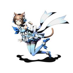  10s 1boy androgynous animal_ears black_pantyhose blue_ribbon blue_thighhighs bow brown_eyes brown_hair cat_boy cat_ears cat_tail crossdressing crossdressing_(mtf) detached_sleeves divine_gate dress felix_argyle full_body hair_bow hair_ribbon looking_at_viewer male_focus official_art one_eye_closed pantyhose paw_pose re:zero_kara_hajimeru_isekai_seikatsu ribbon shadow short_hair sleeveless sleeveless_dress solo striped_clothes striped_thighhighs tail thighhighs tongue tongue_out transparent_background trap ucmm vertical-striped_clothes vertical-striped_thighhighs white_bow  rating:Sensitive score:8 user:danbooru
