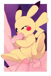  3boys absurdres after_vaginal anal bestiality commentary cum cum_in_pussy cum_string cumdrip double_penetration fang fellatio gangbang gen_1_pokemon group_sex half-closed_eye highres kekitopu multiple_boys nintendo open_mouth oral penis pikachu pokemon pokemon_(creature) pokephilia sex testicles third-party_source tongue tongue_out uncensored 