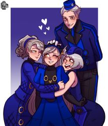  3girls elizabeth_(persona) family highres lavenza_(persona_5) margaret multiple_girls persona persona_3 persona_3_portable persona_4 persona_5 siblings sisters theodore_(persona) 