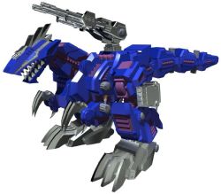 3d bad_id blue_eyes claws dinosaur fangs full_body genosaurer gun jpeg_artifacts mecha no_humans open_mouth robot sharp_teeth simple_background solo standing tail teeth toy weapon white_background zoids rating:General score:30000 user:Anonymous