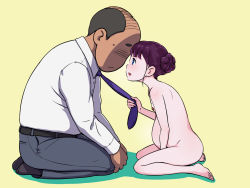  12cut 1boy 1girl age_difference belly blush breasts completely_nude flat_chest from_side full_body hetero highres loli nipples nude pregnant pregnant_loli profile small_breasts tagme 