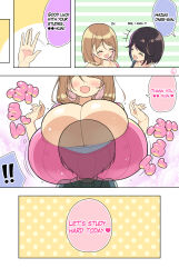  1boy 1girl absurdres age_difference breasts cleavage highres huge_breasts onee-shota shota shuz_(dodidu)  rating:Explicit score:20 user:Metternich