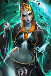  1girl female_focus looking_at_viewer midna midna_(true) nintendo orange_hair realistic sakimichan solo the_legend_of_zelda the_legend_of_zelda:_twilight_princess  rating:Sensitive score:103 user:dmysta3000