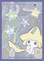  :o artist_request border company_name copyright_name gen_3_pokemon gen_7_pokemon highres jirachi legendary_pokemon minior minior_(blue_core) minior_(core) minior_(green_core) minior_(violet_core) minior_(yellow_core) mythical_pokemon nintendo no_humans official_art pokemon pokemon_(creature) pokemon_focus pokemon_tcg purple_border smile star_(symbol) third-party_source 