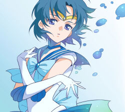  bishoujo_senshi_sailor_moon blue_background blue_ribbon bubble mizuno_ami ribbon sailor_mercury  rating:General score:2 user:TokusatsusFan