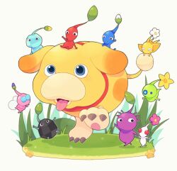  blue_pikmin glow_pikmin grass highres ice_pikmin mofupoyo nintendo no_humans otachi pikmin_(creature) pikmin_(series) pikmin_4 purple_pikmin red_pikmin rock_pikmin tongue tongue_out white_pikmin winged_pikmin yellow_pikmin 