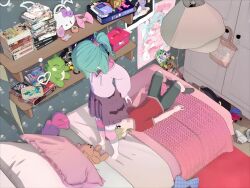  1boy 1girl 3d animated ass audible_speech bed bedroom blonde_hair blue_hair bouncing_ass brother_and_sister english_audio head_between_legs hello_kitty hood hoodie huge_ass incest jiggle knee_pads loli looking_down lying on_back original paan panties sanrio shirt shorts siblings simx sitting sitting_on_face sitting_on_person skirt socks sound standing t-shirt tagme talking teasing thick_thighs thighs uncensored underwear upskirt video zack_(simx) zoey_(simx) 