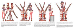  3girls absurdres bdsm blindfold bondage bound english_text gagged highres lamb_(artist) multiple_girls panties pantyshot pussy_torture underwear  rating:Explicit score:23 user:anon_y_mpuse