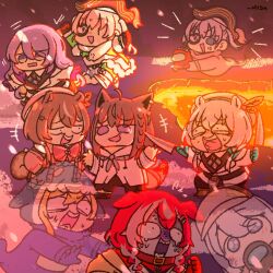  6+girls airani_iofifteen among_us animal_ears anya_melfissa ayunda_risu ayunda_risu_(cosplay) blonde_hair blue_(among_us) blue_(among_us)_(cosplay) blue_eyes blue_hair blush brown_hair colored_skin cosplay crewmate_(among_us) crewmate_(among_us)_(cosplay) gawr_gura gawr_gura_(cosplay) ghost_(among_us) ghost_(among_us)_(cosplay) grey_skin hair_ornament hat highres holding holding_knife hololive hololive_english hololive_indonesia houshou_marine houshou_marine_(cosplay) inugami_korone inugami_korone_(cosplay) kaela_kovalskia knife kobo_kanaeru kureiji_ollie lava long_hair looking_at_viewer moona_hoshinova moona_hoshinova_(cosplay) multicolored_hair multiple_girls open_mouth patchwork_skin pavolia_reine purple_eyes purple_hair red_hair shirakami_fubuki shirakami_fubuki_(cosplay) smile squirrel_ears squirrel_girl squirrel_tail stitched_face stitches tail two-tone_hair usada_pekora usada_pekora_(cosplay) vestia_zeta virtual_youtuber wakatsuki_misato watson_amelia watson_amelia_(cosplay) weapon white_(among_us) white_(among_us)_(cosplay) white_hair zombie 