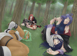  attack bdsm bondage ecchinata_(artist) forest fuu_(naruto) haruno_sakura hyuuga_hinata karin_(naruto) konan naruto naruto_shippuuden nature  rating:Questionable score:68 user:darkknight