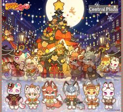  3boys 3girls anael_(fluffy_land) androgynous animal_ears animal_feet animal_hands bay_(fluffy_land) caesar_(fluffy_land) cat_ears cat_girl cat_tail cheryl_(fluffy_land) chibi chibi_only chibikemo christmas christmas_tree commentary crossdressing crossdressing_(mtf) digitigrade earmuffs earrings english_commentary felice_(fluffy_land) fluffy_land fox_boy fox_ears fox_tail furry furry_female furry_male hat heterochromia holding holding_hands holding_phone horns jewelry kikugawa_ru lynx multiple_boys multiple_girls official_alternate_costume official_art outdoors pawpads phone plaid_clothes plaid_skirt rabbit_ears rabbit_girl rabbit_tail reindeer river_(fluffy_land) rudolph_the_red_nosed_reindeer scarf second-party_source selfie sentient_stuffed_toy single_earring skirt snow snow_leopard_boy snow_leopard_ears snow_leopard_tail squirrel_ears squirrel_girl squirrel_tail tail trap wolf_boy wolf_ears wolf_tail 