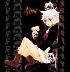  .flow 2boys 2girls bad_id bad_pixiv_id bare_legs blood boots chibi headphones headphones_around_neck jacket kaibutsu lead_pipe long_sleeves multiple_boys multiple_girls sabitsuki short_hair sitting skirt steel_pipe white_hair white_skirt zeo  rating:Sensitive score:11 user:danbooru