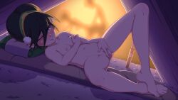 1boy 2girls avatar:_the_last_airbender avatar_legends black_hair breasts censored completely_nude doggystyle female_masturbation fingering grabbing_own_breast hairband hetero highres loli lying masturbation multiple_girls nipples nude on_side one_eye_closed pillow pussy rockset sex sex_from_behind silhouette small_breasts solo_focus tent toph_beifong rating:Explicit score:529 user:danbooru