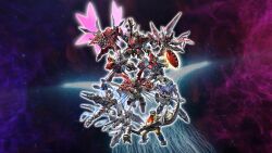 artist_request asymmetrical_dual_wielding ballistic_shield bee_media blue_eyes bones_(company) bow_(weapon) cannon chibi choudenji_robo_combattler_v claws code_geass combattler_v_(robot) crossover directed-energy_weapon drone dual_wielding dynazenon_(character) electricity electrified_weapon energy energy_cannon energy_gun energy_wings fin_funnels futabasha getter_arc getter_robo getter_robo_arc glowing glowing_eyes glowing_weapon godzilla_(series) godzilla_singular_point gridman_universe gun gundam gundam_aerial gundam_suisei_no_majo guren_(code_geass) guren_type_special highres holding jet_jaguar juusenki_l-gaim kaiju l-gaim looking_at_viewer macross macross_delta macross_delta:_gekijou_no_walkure majestic_prince mecha mobile_suit multiple_crossover official_art orange_(company) polearm promotional_art raideen_(mecha) raideen_(series) red_five robot sharp_teeth shield sky space spear spear_of_anguirus spiked_yo-yo spikes ssss.dynazenon star_(sky) starry_sky studio_a-cat sunrise_(company) super_robot_wars super_robot_wars_y teeth toei_animation toho tohokushinsha_film tsuburaya_productions unmanned_aerial_vehicle unmanned_combat_aerial_vehicle vf-31 vf-31_siegfried vf-31j weapon wings wrist_blades yellow_electricity yellow_eyes yo-yo yuusha_raideen