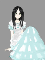  007_(pixiv295076) alice:_madness_returns alice_(alice_in_wonderland) alice&#039;s_adventures_in_wonderland alice_liddell_(american_mcgee&#039;s_alice) american_mcgee&#039;s_alice american_mcgee's_alice bad_id dress long_hair simple_background 