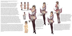  1girl absurdres afterimage apron areola_slip arms_behind_back ball bdsm between_breasts black_footwear bondage bound box_tie breasts brown_eyes brown_hair cannon character_doll cleavage closed_eyes clothes_lift controller discreet_vibrator doll dot_nose earphones egg_vibrator english_text engrish_text full_body garter_belt garter_straps gun hard-translated high_heels highres kneeling lace lace-trimmed_legwear lace_trim lamb_(artist) large_breasts long_hair looking_at_viewer looking_back machine machinery maid maid_apron maid_fire_(lamb) maid_headdress male_hand multiple_views nipple_slip nipple_stimulation nipples no_bra nude one_eye_closed original panties ranguage red_eyes remote_control rope sex_machine sex_toy shibari shibari_over_clothes shoes short_hair simple_background skirt skirt_lift standing table_tennis_ball text_focus thighhighs third-party_edit topless_female torture translated typo underwear upskirt vibrator vibrator_in_thighhighs vibrator_on_nipple weapon what white_background white_panties wooden_horse  rating:Explicit score:61 user:surveyork