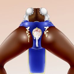 1girl anus anus_only ass ass_cutout bent_over brown_hair bun_cover capcom censored china_dress chinese_clothes chun-li clothing_cutout cum cum_in_ass cumdrip double_bun dress female_focus from_behind gaping hair_bun highres mosaic_censoring neko_(nyannyan1600) pantyhose short_hair simple_background solo spread_anus street_fighter rating:Explicit score:15 user:danbooru