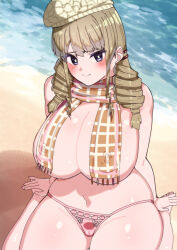  1girl blonde_hair breasts dead_or_alive dead_or_alive_xtreme dead_or_alive_xtreme_venus_vacation highres huge_breasts long_hair monica_(doa) 