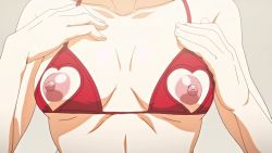 1girl animated animated_gif bouncing_breasts bra breast_expansion breasts clothing_cutout cupless_bra heart_cutout large_breasts mary_(toshi_densetsu_series) medium_breasts nipple_cutout nippleless_clothes nipples toshi_densetsu_series underwear rating:Questionable score:86 user:lkuroi
