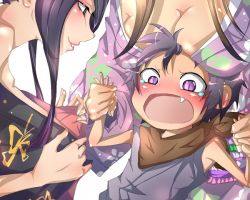 1boy 2girls blush breast_rest breasts breasts_on_head cleavage femdom fuabio hetero japanese_clothes kimono mori_ranmaru multiple_girls nouhime nouhime_(sengoku_basara) open_mouth rape sengoku_basara shota size_difference tears teeth tongue you_gonna_get_raped rating:Questionable score:106 user:Aspada