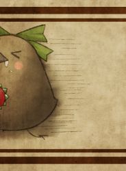 &gt;_&lt; akihiyo animal_focus beak bird blush_stickers bow closed_eyes female_focus hair_bow no_humans reiuji_utsuho reiuji_utsuho_(bird) running saliva solo third_eye touhou yellow_eyes rating:General score:2 user:danbooru