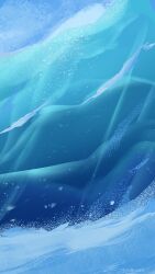  artist_name blue_theme frozen_lake landscape light_particles no_humans ocean original outdoors painterly scenery signature waves zandra 