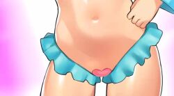  1girl animal_ears animated blue_skirt bow bowtie brown_eyes brown_hair close-up closed_mouth collared_shrug commentary cowboy_shot cross-laced_clothes cross-laced_sleeves fake_animal_ears flat_chest hadacra hair_bow hand_on_own_hip head_tilt heart_maebari heart_pasties idolmaster idolmaster_cinderella_girls loli long_hair long_sleeves looking_at_viewer maebari meme_attire microskirt navel pasties pink_bow pink_bowtie rabbit_ears reverse_bunnysuit reverse_outfit shrug_(clothing) skirt smile solo stomach symbol-only_commentary tachibana_arisu tagme two_side_up v video white_shrug yellow_eyes 