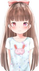 1girl blush brown_hair child long_hair looking_at_viewer matthew_(yo_matthew) red_ribbon ribbon ribbon_hair smile solo rating:Sensitive score:33 user:FabricioDias