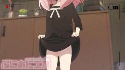  1girl ahoge animated anya_(spy_x_family) artist_name black_dress blush cleft_of_venus closed_mouth clothes_lift collarbone cone_hair_bun dress dress_lift feet_out_of_frame female_focus grin hair_bun indoors interior joutarou loli long_sleeves looking_at_viewer navel neck_ribbon paid_reward_available pink_hair pussy recording ribbon smile smug sound spy_x_family standing stomach teeth uncensored video viewfinder  rating:Explicit score:1491 user:MonsieurCinq