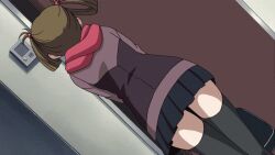  1girl ass_shake kuroda_hikari school_days thighhighs 