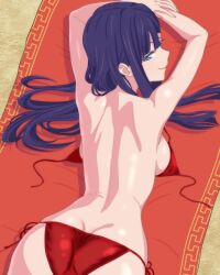 1girl ass beach butt_crack character_request copyright_request garugu smile tagme
