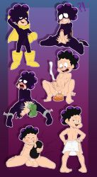 1boy absurdres artificial_vagina barefoot bdsm blush bondage bound bulge chain colored_skin cum dildo ejaculating_while_penetrated ejaculation green_skin highres jerseydevil looking_at_viewer looking_back male_focus penis rope see-through_towel sex_toy shota surprised torn_clothes towel uncensored rating:Explicit score:53 user:Vicar8You