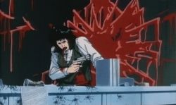  1980s_(style) angel_cop animated animated_gif blood female_focus gun gunshot guro headshot lowres retro_artstyle retro_artstyle weapon 