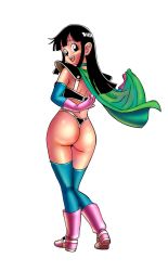 armor ass bikini chi-chi_(dragon_ball) dave_yerushalaim dragon_ball highres mature_female panties simple_background swimsuit thong underwear rating:Questionable score:34 user:tongolele