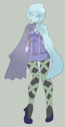  1girl bad_id bad_pixiv_id blue_eyes blue_hair blue_skin cape colored_skin female_focus fi_(zelda) hiedanotsukai highres matching_hair/eyes nintendo pantyhose solo the_legend_of_zelda the_legend_of_zelda:_skyward_sword 