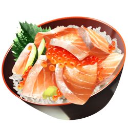  bowl fish_(food) food food_focus ikura_(food) no_humans original oyakodon_(food) rice seafood short208 still_life transparent_background 
