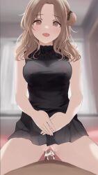  1boy 1girl animated black_bra bouncing_breasts bra breasts brown_eyes brown_hair censored clothed_female_nude_male clothed_sex clothes_lift continuous_ejaculation covered_erect_nipples cowgirl_position cum cum_in_pussy cum_on_body cum_on_pussy cumdrip dark-skinned_male dark_skin ejaculation girl_on_top glansjob handjob happy_sex hetero highres ichikawa_hinana idolmaster idolmaster_shiny_colors indoors interior large_breasts live2d long_hair male_masturbation masturbation mosaic_censoring najar nipples no_panties nude pov pumping pussy see-through_clothes sex shirt_lift skirt skirt_lift sound spread_legs straddling tagme two-handed_handjob underwear unworn_bra vaginal video wet  rating:Explicit score:1488 user:D7H
