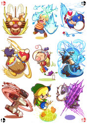  04sora40 arms_up barrel blonde_hair blue_pikmin blue_shorts bomb chibi diddy_kong donkey_kong_(series) donkey_kong_country explosion explosive eyepatch family_computer_robot flying full_body furry furry_male gen_4_pokemon gloves gordo green_hat green_tunic grin hammer hat helmet holding holding_bomb holding_hammer jetpack king_dedede kirby_(series) link lit_fuse lucario lucas_(mother_3) monkey mother_(series) mother_3 multiple_boys nintendo olimar open_mouth pikmin_(creature) pikmin_(series) pokemon pokemon_(creature) purple_pikmin red_eyes red_gloves red_hat red_pikmin red_shirt red_shoes robot shirt shoes shorts smile sonic_(series) sonic_the_hedgehog space_helmet star_(symbol) star_fox striped_clothes striped_shirt super_smash_bros. teeth the_legend_of_zelda tongue toon_link tunic upside-down whistle white_background white_gloves white_pikmin winged_pikmin wolf_boy wolf_o&#039;donnell yellow_pikmin 