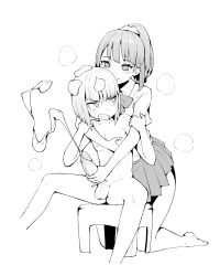 10s 1boy 1girl age_difference alternate_hairstyle anti_(ssss.gridman) bad_id bad_pixiv_id bare_legs barefoot bath_stool bathing blush bob_cut clenched_teeth clothed_female_nude_male completely_nude cropped_legs cum dot_nose ejaculation erection greyscale gridman_universe handjob hetero high_ponytail highres kneeling large_penis looking_back miniskirt mixed-sex_bathing monochrome nude penis pepper0 pleated_skirt ponytail reach-around school_uniform shared_bathing short_hair short_sleeves shota simple_background sitting skirt smile soap ssss.gridman stool takarada_rikka teenage_girl_and_younger_boy teeth testicles uncensored white_background rating:Explicit score:352 user:danbooru