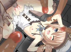 10s 1girl 4boys blanc_(neptunia) blue_eyes brown_hair censored defloration hetero missionary mosaic_censoring multiple_boys neptune_(series) penis rape restrained sex vaginal vesperia rating:Explicit score:66 user:pikachu2000