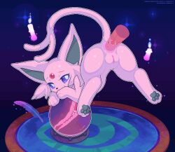 1girl anal animal_focus animal_sexualization animated animated_gif anus candle clitoris colored_sclera cross-section crystal_ball cum cum_in_ass cum_in_pussy cum_inflation cum_overflow ejaculation espeon floating floating_object forehead_jewel forked_tail from_behind hetero inflation internal_cumshot kemo_camotli looking_at_viewer looking_back looping_animation mating_(animal) no_humans one_eye_closed pawpads pink_fur pixel_art pokemon pokemon_(creature) pokemon_focus purple_eyes purple_sclera pussy quill sex sex_from_behind solo_focus stomach_bulge tail tail_raised top-down_bottom-up