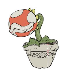  alternate_costume dancho_no_mori fangs fangs_out flower_pot genderswap mario_(series) nintendo piranha_plant plant potted_plant smile super_smash_bros. 