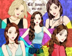  5girls blonde_hair bracelet brown_eyes brown_hair earrings girls&#039;_generation hand_on_own_hip jewelry k-pop long_hair looking_at_viewer looking_back multiple_girls necklace real_life red_lips short_hair shuukhov song_name sooyoung_(girls&#039;_generation) sunny_(girls&#039;_generation) taeyeon_(girls&#039;_generation) yoona_(girls&#039;_generation) yuri_(girls&#039;_generation) 