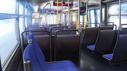  aisle blurry blurry_background bus bus_interior car_seat column day handrail highres motion_blur motor_vehicle no_humans non-web_source official_art our_life our_life:_beginnings_and_always pillar poster_(object) scenery sidewalk sign tree variant_set window window_light 