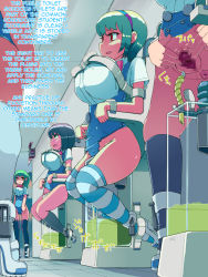 5girls ahegao anal anal_object_insertion anus bdsm blush bondage bound breasts brown_eyes camera catheter censored double_penetration green_eyes green_hair hard-translated high_heels highres kneehighs large_insertion leotard lock locked_high_heels lol_(artist) machine mechanical_fixation multiple_girls multiple_penetration object_insertion original peeing peeing_together pussy red_eyes restrained saliva school_uniform sex_machine sex_toy shoes slave socks spread_pussy striped_legwear tears thighhighs third-party_edit toilet translated urethral_insertion vaginal vaginal_object_insertion vibrator rating:Explicit score:279 user:randomname4y6423