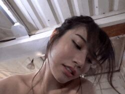 1girl animated animated_gif bare_shoulders collarbone jav kawakita_saika lips looking_at_viewer oae-214 photo_(medium) pov real_life smile sweat rating:Sensitive score:111 user:tatsumakibreeder
