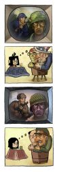  1girl 6+boys absurdres black_hair blue_jacket bullet check_weapon combat_helmet cup drinking_glass facial_hair glasses goatee gun helmet highres imperial_japanese_army jacket joseph_stalin kotatsu le_happy_merchant_(meme) mao_zedong meme military_combat_uniform military_dress_uniform military_uniform multiple_boys mustache original own_hands_together peace_symbol ppsh-41 real_life rifle rising_sun_flag round_eyewear ryu_seok sks soldier soviet submachine_gun sunburst table television thompson_submachine_gun thousand_yard_stare uncle_sam uncle_sam_tophat united_states_marine_corps vietnam_war weapon weapon_request 
